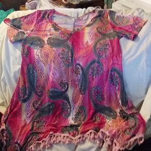 1X R. Rouge USA gorgeous uneven hem Top